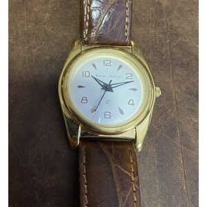 Simon Carter Watch Gold Tone Leather Strap